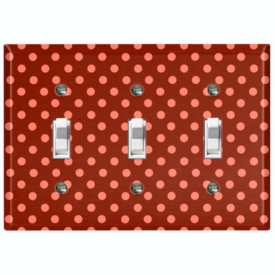 Patterned 3 - Gang Toggle Light Switch Standard Wall Plate