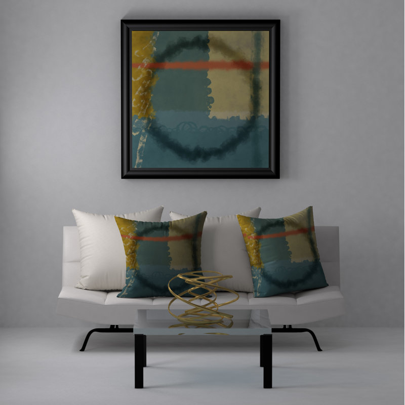 Abstract Throw Pillow, 20" H x 20" W
