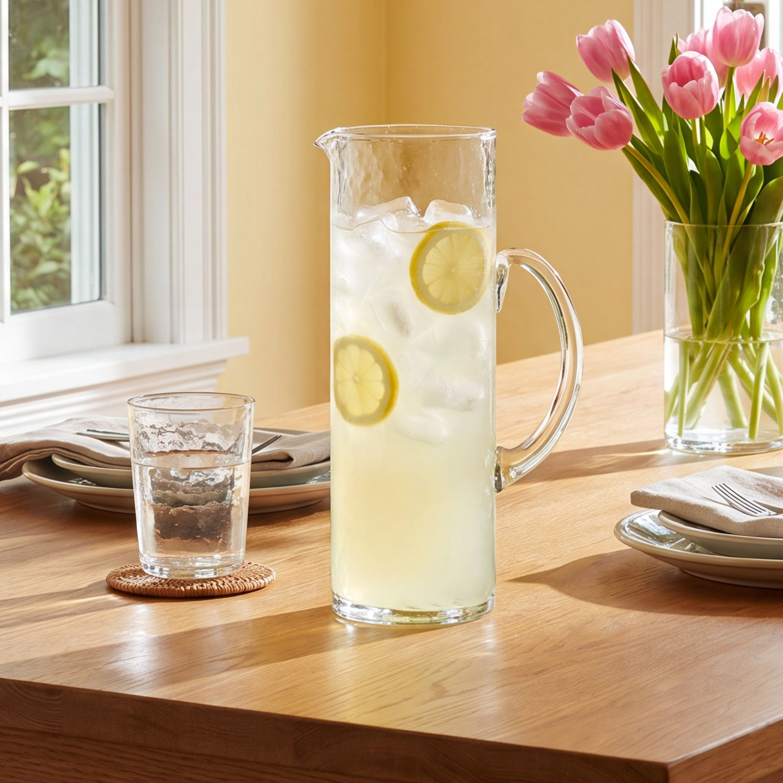 Hammered Glass Pitcher