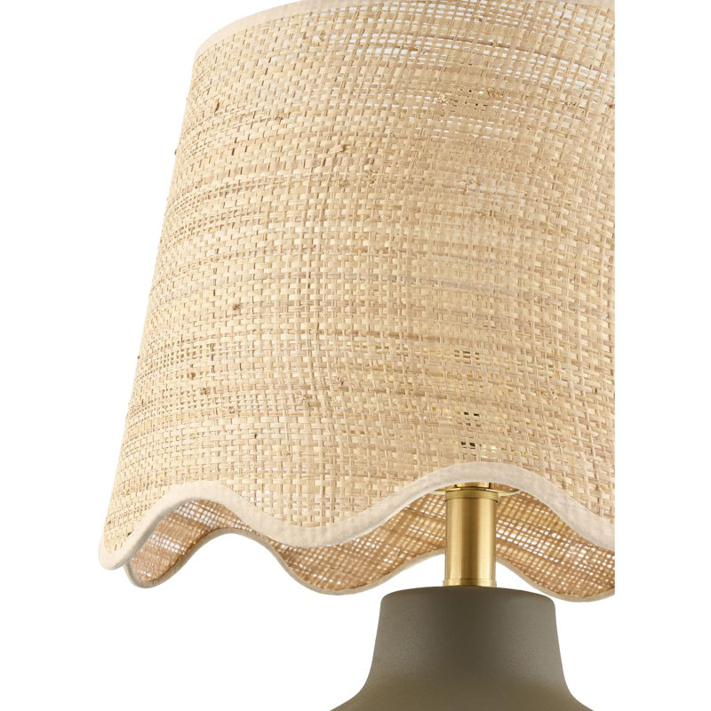 Ganza Table Lamp, Dark Green, Brown