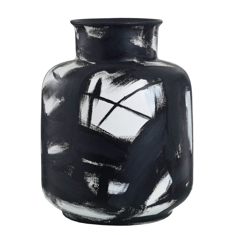 Vase Tip - finition noire / blanche sur céramique