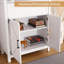 6 Tier Farmhouse Bookshelf with Doors - Floor Standing Storage Cabinet