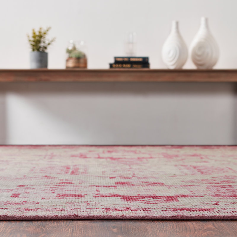 Malgadey Wool Oriental Area Rug, Rectangle 4' x 6'