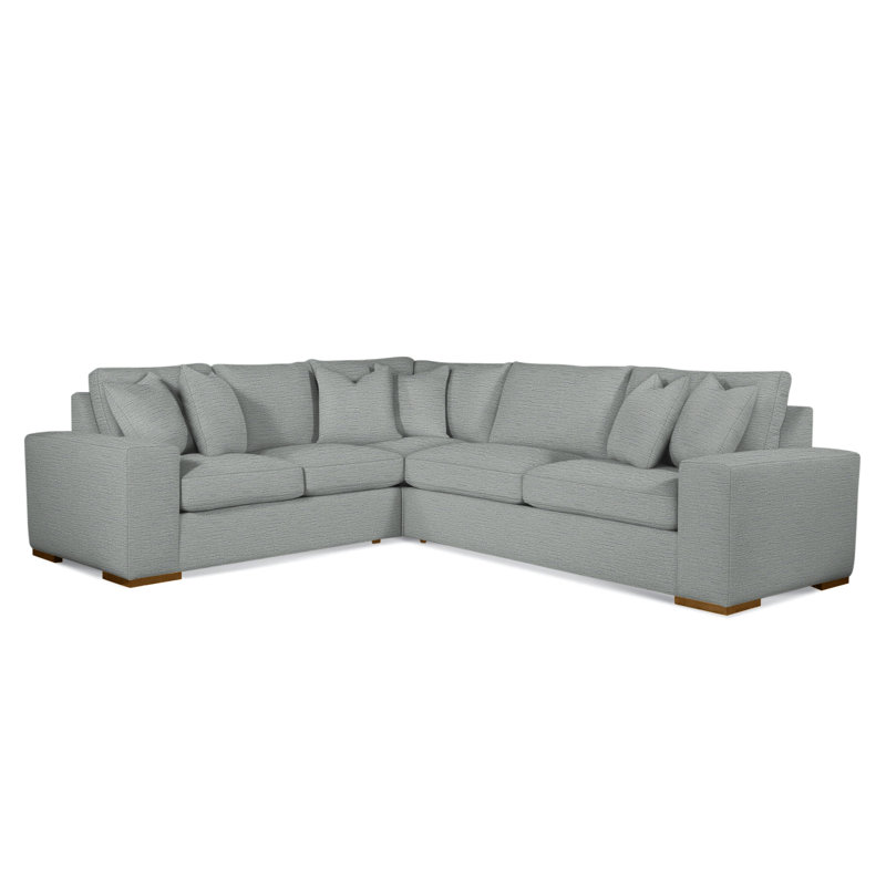 Memphis Sectional, Brown Geometric, 0456-33, Left Hand Facing, Havana