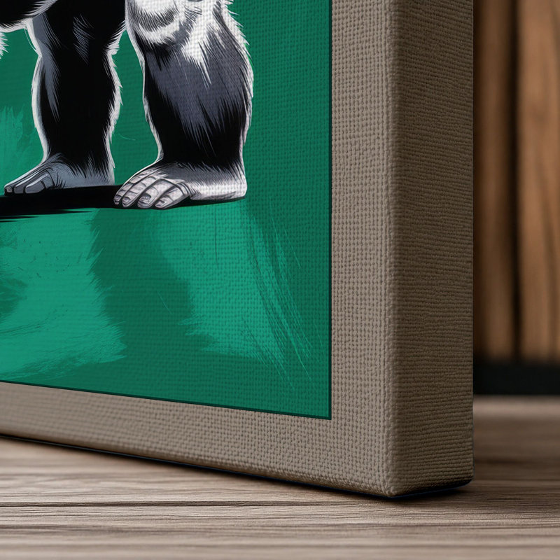 Silverback Strength Modern - Wrapped Canvas, 24x16 - 61.0 x 40.6 cm, Taupe Border