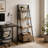 Chillon 59.06" H x 17.52" W Ladder Bookcase Acacia Wooden Shelves with Steel Frame