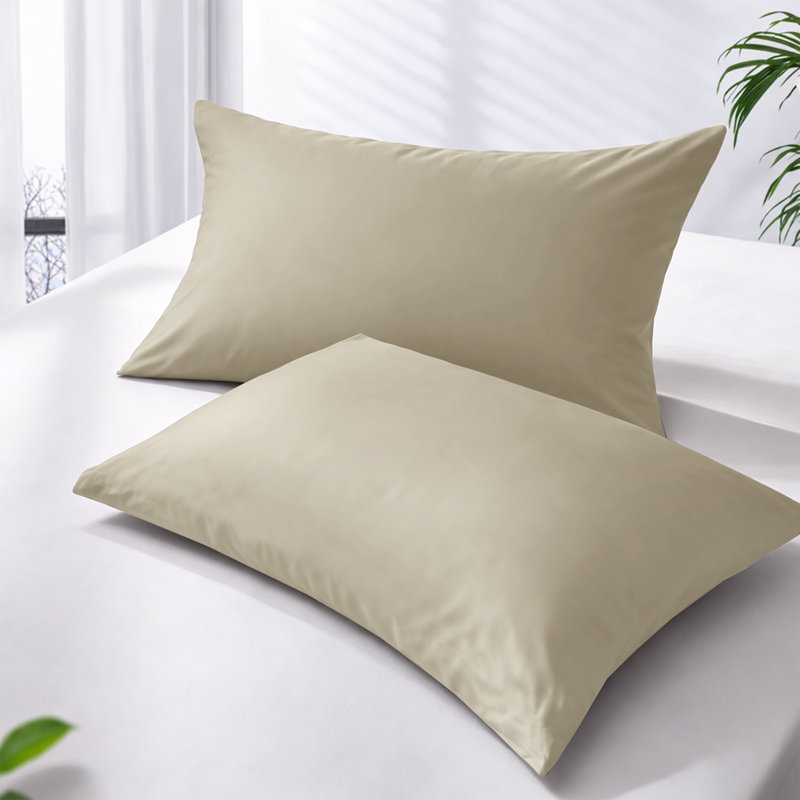 Microfiber Solid Colour Duvet Cover Set, Single Duvet Cover + 1 Pillowcase, Beige