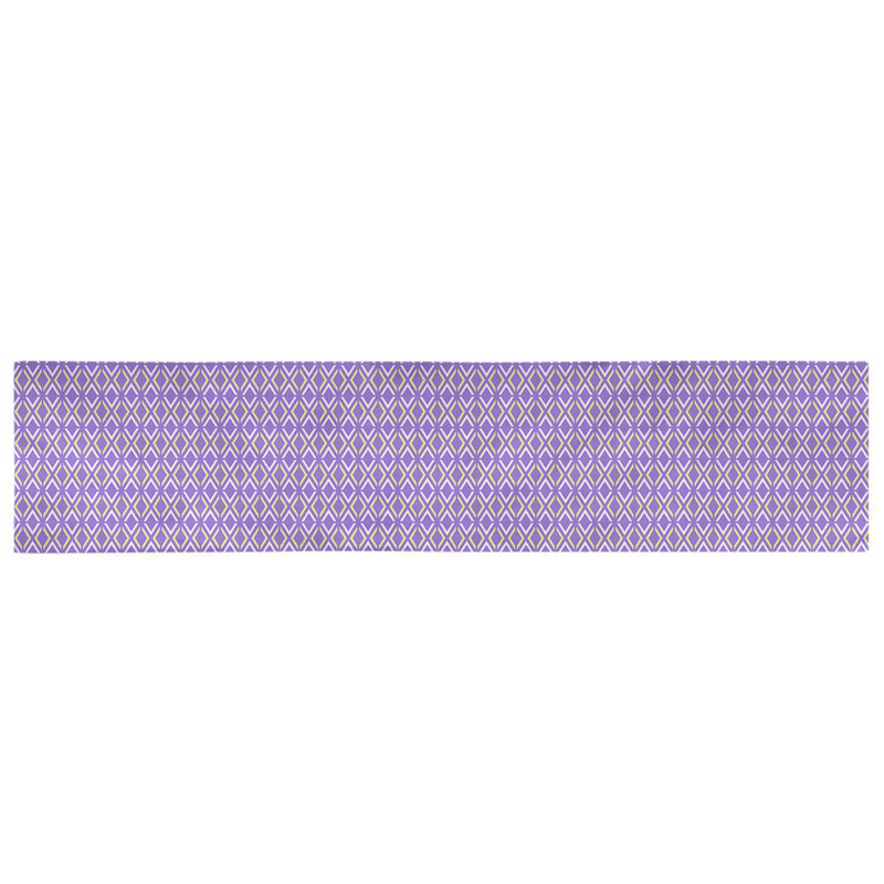 Chemin de table arrow diamants Avicia, 91,5 po x 17,5 po, Mauve / Jaune, Coton