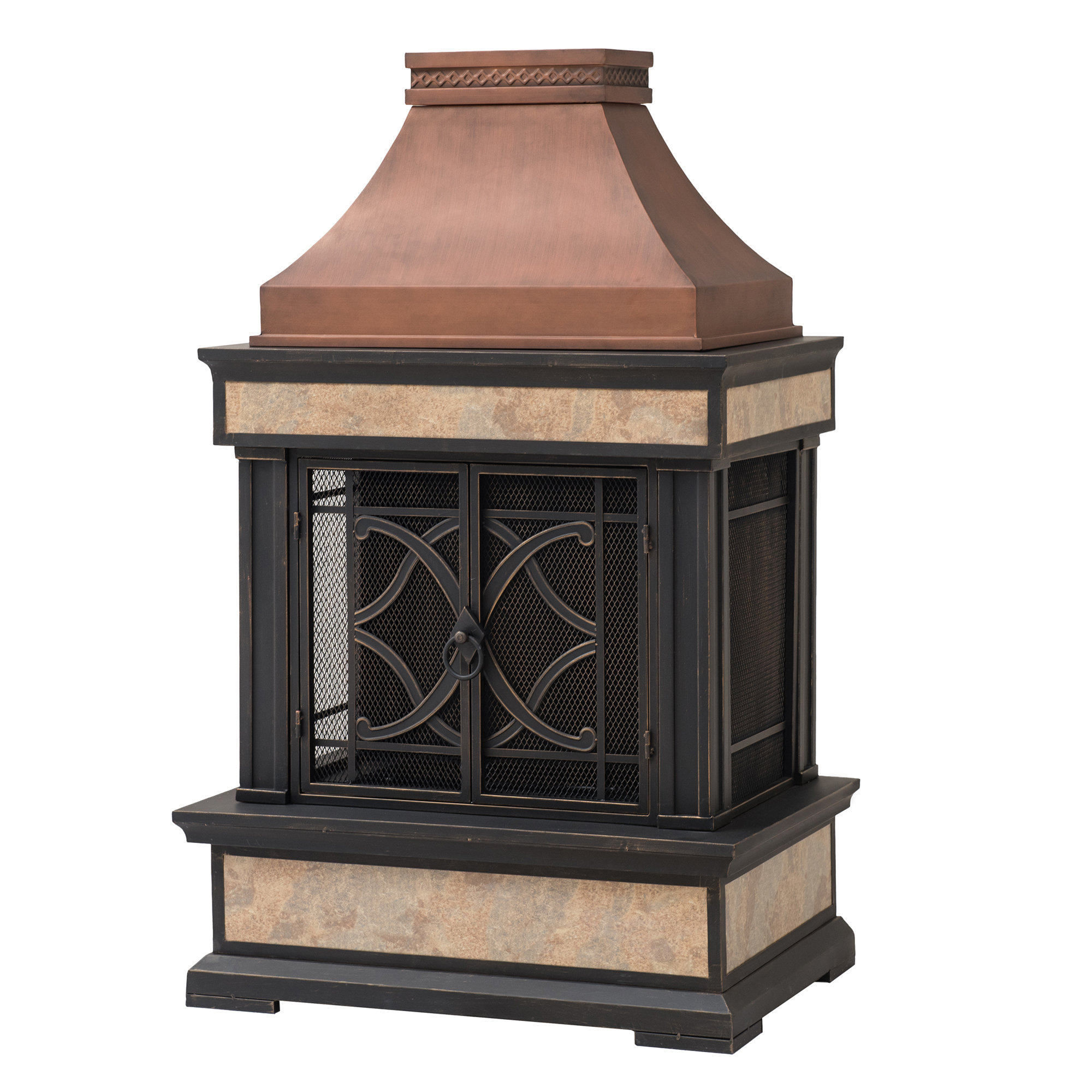 Fleur De Lis Living Sofie Heirloom Slate Wood Burning Fireplace u0026 Reviews |  Wayfair