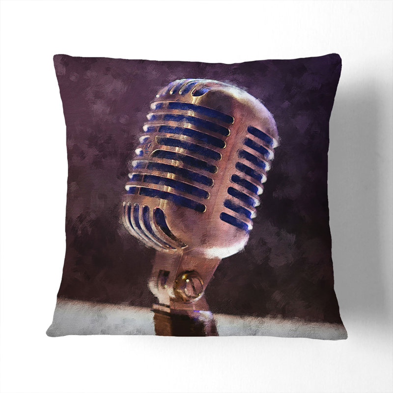 Steel Vocal Microphone Cushion with Filling, 40cm H x 40cm W x 15cm D