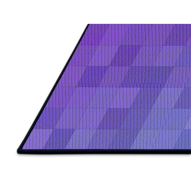 Tapis de zone mauve à motifs, Rectangle 6 pi x 9 pi