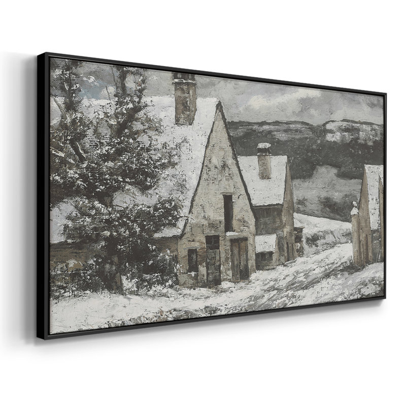 Série paysage - CMLI - Toile tendue avec châssis encadré - Prêt à être accroché, H 17 po x l 33 po, Noir