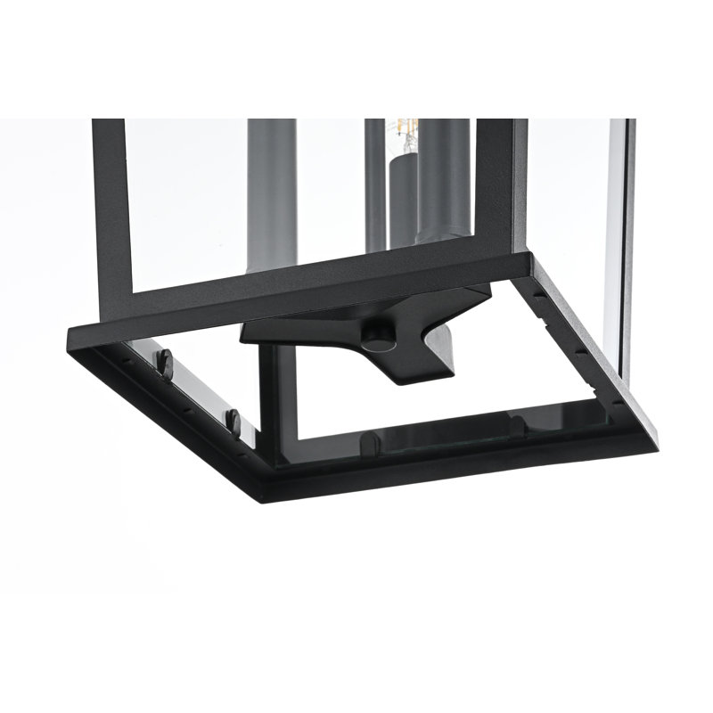 Luminaire suspendu d'extérieur 9,5 pouces Deidra en noir