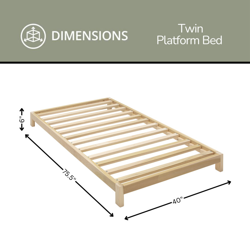 Avraham Solid Wood Platform Bed, Twin