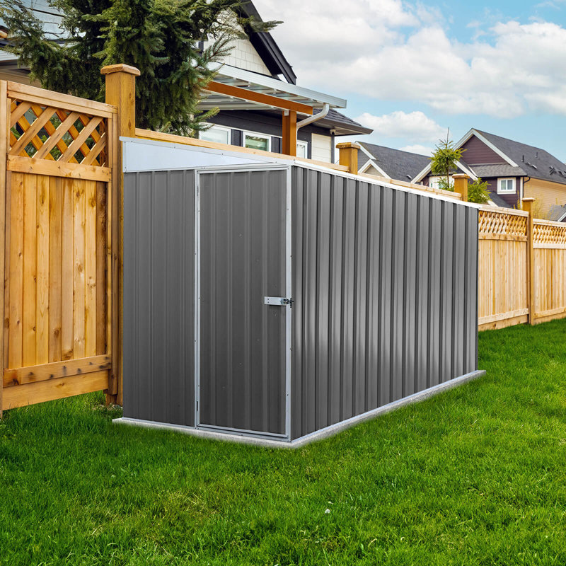 Absco Durango Galvanized Steel Storage Shed, Gray, 5 Ft. x 10 Ft.
