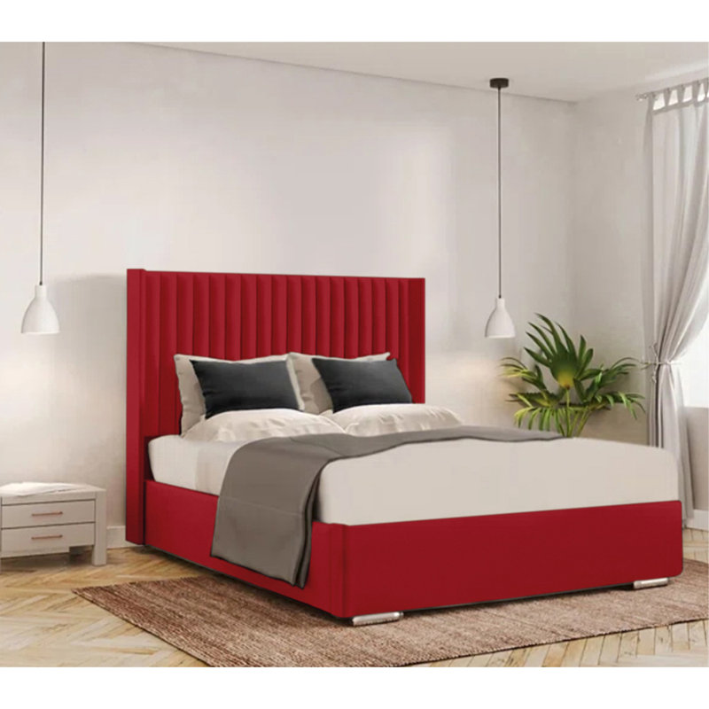 Chanteria Upholstered Bed, Single (3'), Red
