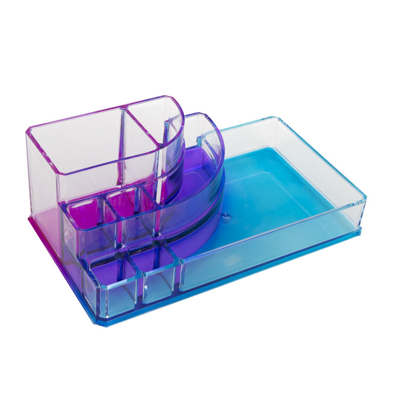 Plastic 8 Compartment Makeup Organizer