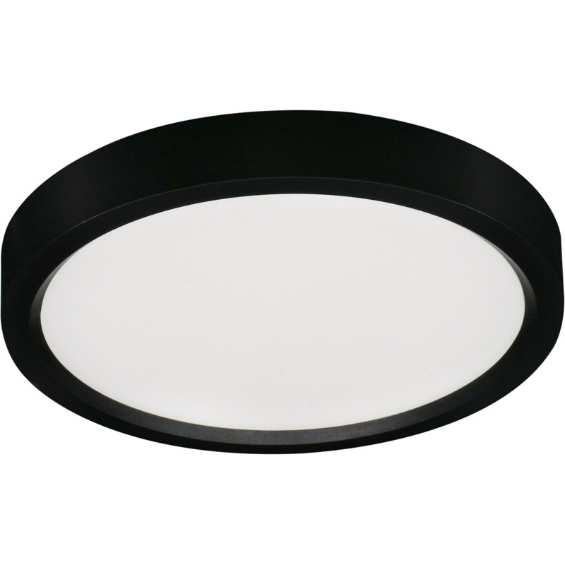 artemis LED Flushmount - Round, 10W, 5CCT,, Black, 1" H x 7.88" W x 7.88" D