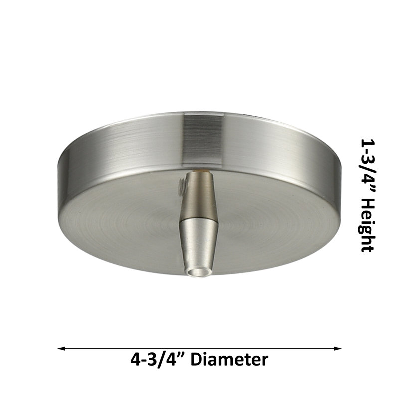 Edison Addeline 1 Light 5" Cord Hung, Satin Nickel, Seedy