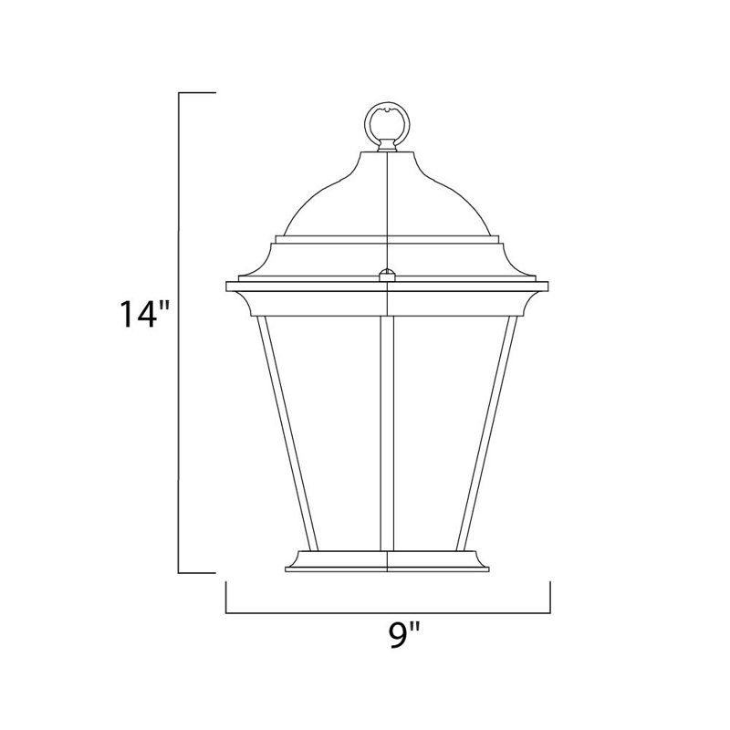 Lanterne suspendue d'extérieur 3 lumières Treshawn, Noir