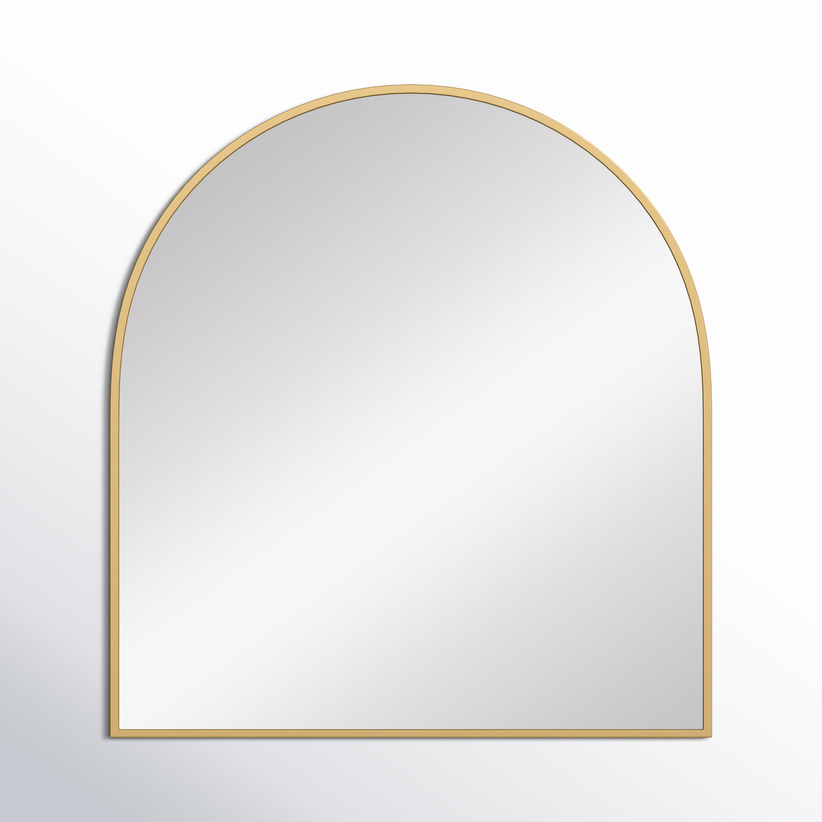 Sabine Metal Arch Wall Mirror, Brass, 36" x 33"
