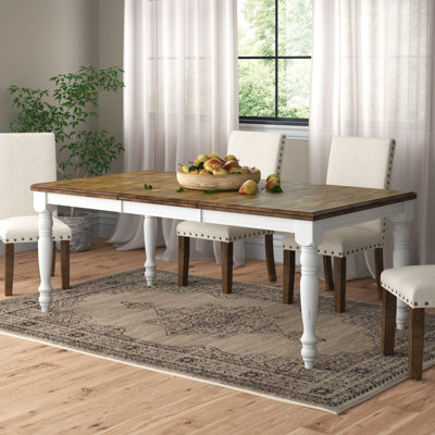 Kinsler Butterfly Leaf Rubberwood Solid Wood Dining Table