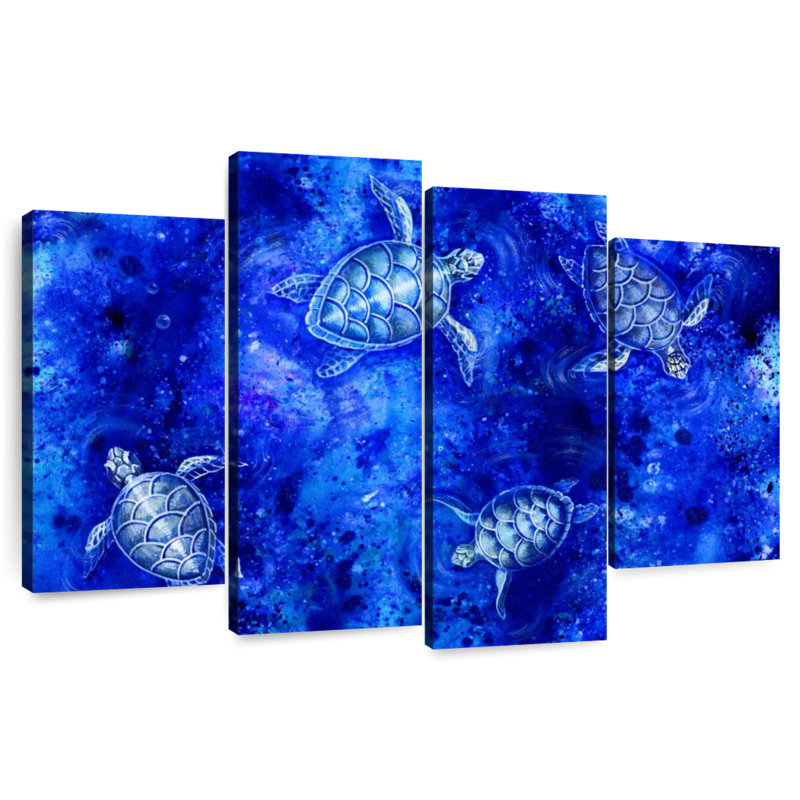 Acrylique de tortue de mer Brampt, H 27 po x l 43 po