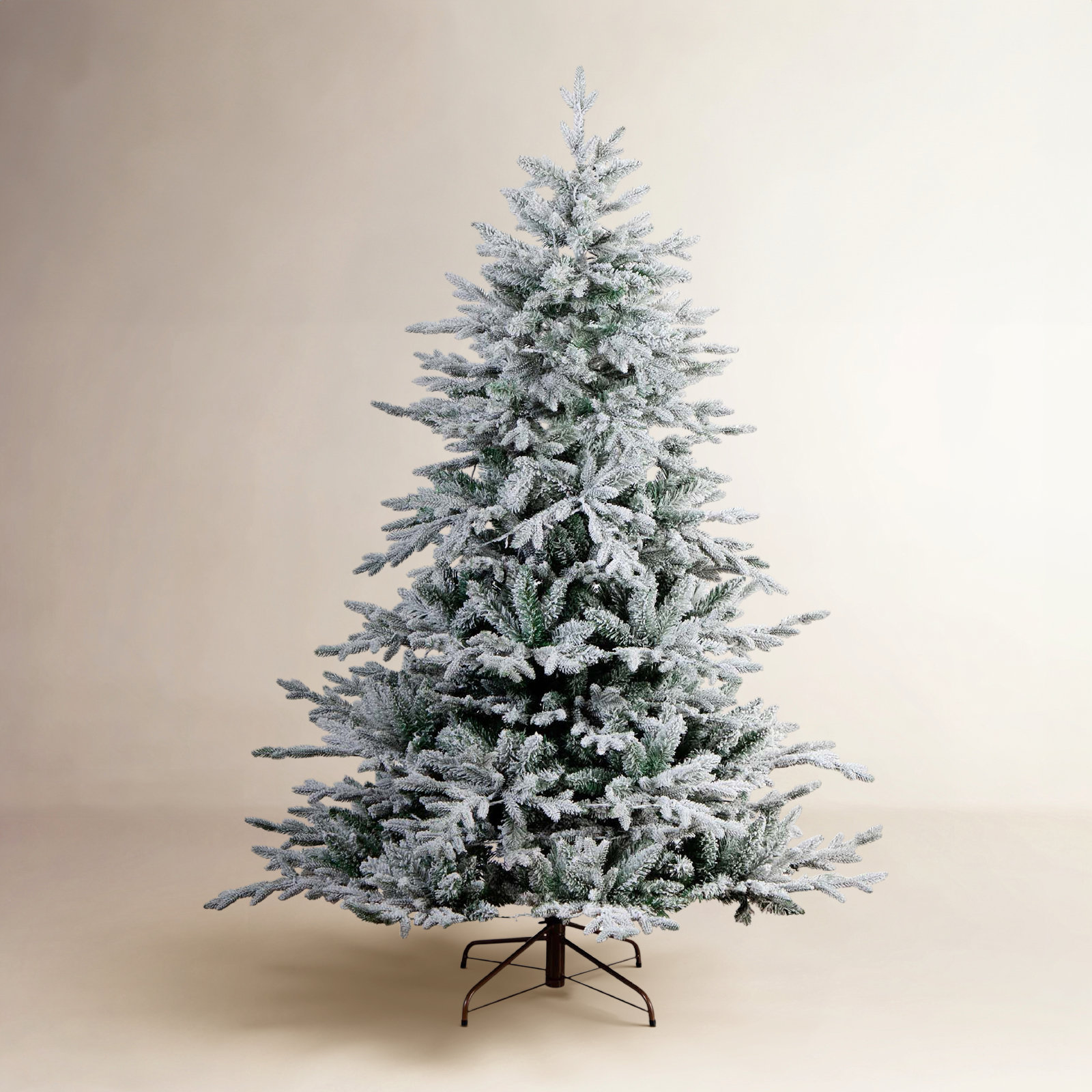 Frosted Pre-Lit Fir Christmas Tree, 6'