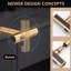 Robinet de lavabo de bar monotrou Nickel Gold avec douchette extractible