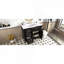 Meuble-lavabo de 36 pouces avec lavabo, meuble-lavabo simple noir à 4 tiroirs (1 tiroir rabattable), 2 portes et tablette réglable, armoire en bois de pin et en panneau de fibres à densité moyenne avec lavabo en céramique, charnières à fermeture en douceur-128990537