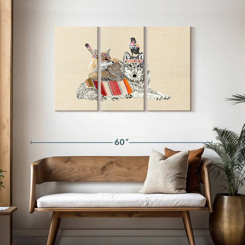 Ketti Boho Wolf, 28" H x 45" W