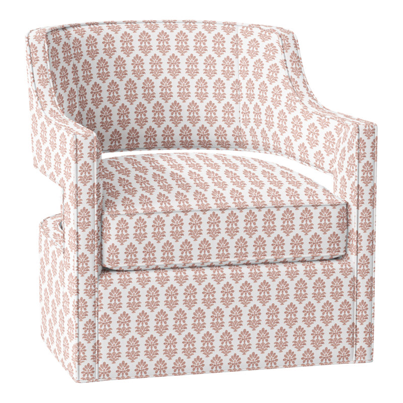 Phoebe Swivel Armchair, Perigold Francine Dusty Rose