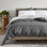 Ensemble de housse de couette en microfibre 3 pièces Grid