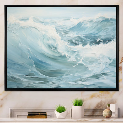 «Blue Ocean Storm And Rain - Storms», reproduction d'art sur toile