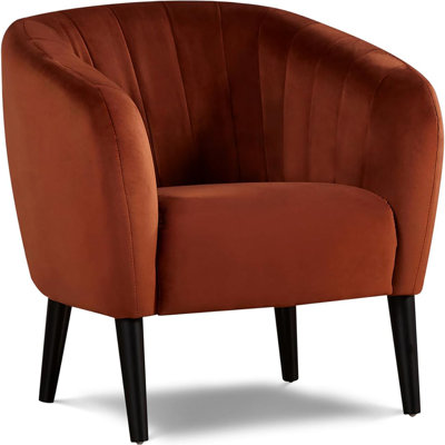 Chaise d'appoint moderne avec conception en tonneau et capitonnage