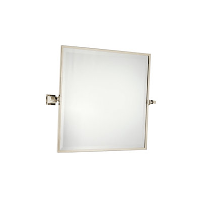 Time Rectangle Metal Beveled Wall Mirror