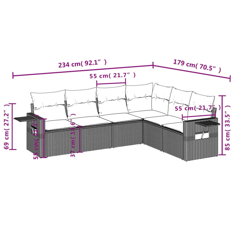 Ensemble de canapé de jardin Vidaxl