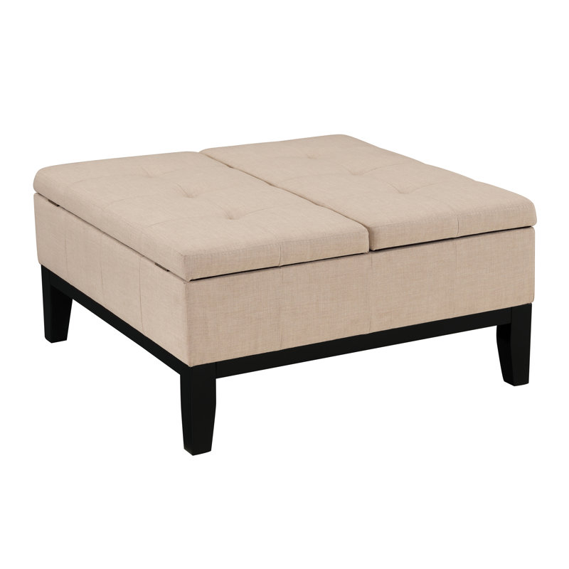 Baudelio Upholstered Ottoman, Beige