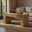 Table basse 48 po avec tiroir de rangement caché, bois naturel | Idée cadeau