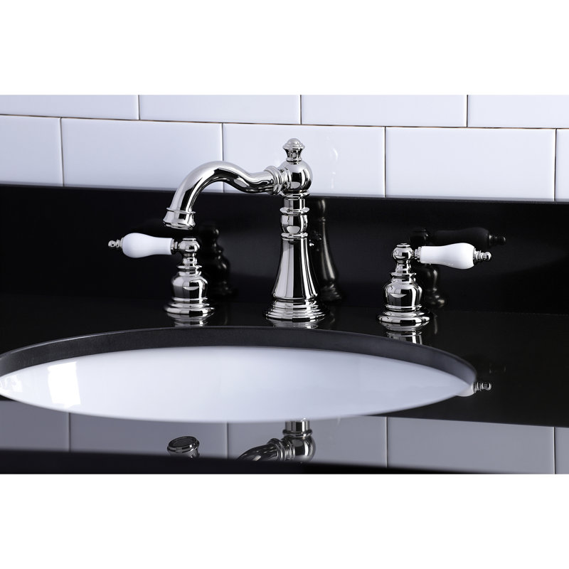 Robinet de salle de bain espacé Kingston, Nickel poli