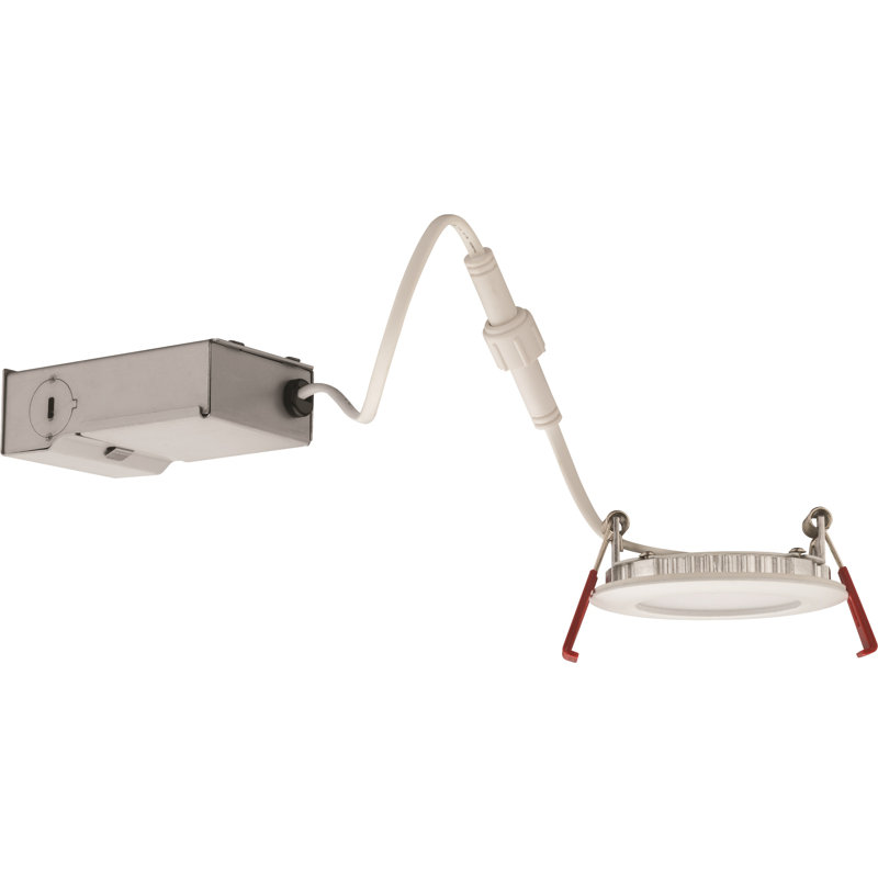 Wafer-Thin 3" Matte White LED Recessed Downlight Kit