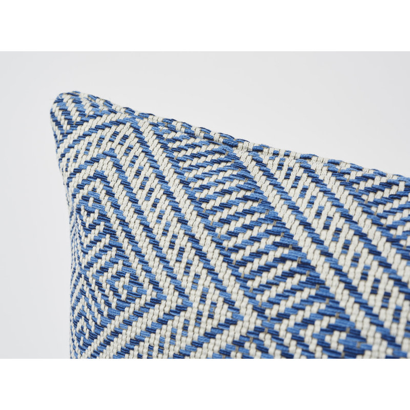 Tortola I/O Pillow, 20" x 20", Blue/Beige