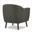 Fauteuil d'appoint à accoudoir simple, style Mid-Century, tissu gris froid revêtu de pieds en bois massif au fini espresso