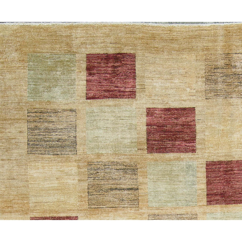 Tapis beige noué à la main de haute qualité