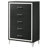 Amatia 5-drawer Bedroom Chest of Drawers Black-109233339