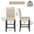 Hort 25" H Mid-century Modern Fabric Upholstered Solid Wood Counter Stool with Low Back-1362858611