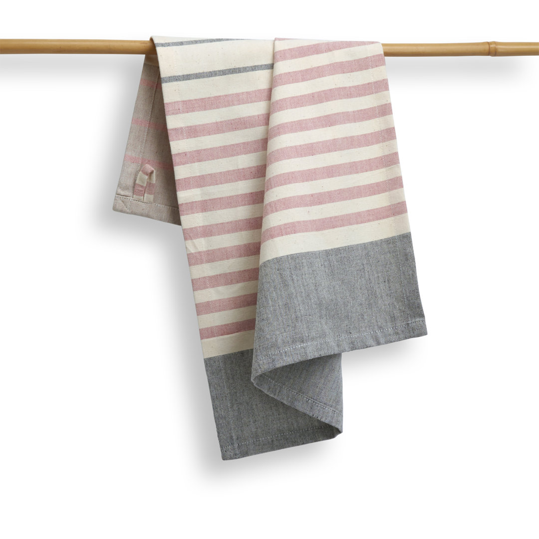 Anchoretta Stripe Tea Towel Kitchen Towel (Set of 2) Breakwater Bay 