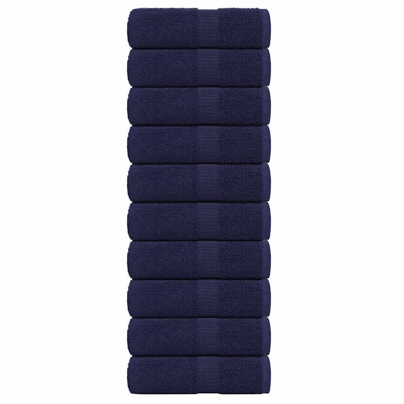 Semyon 100% Cotton Fingertip Towel, Navy blue
