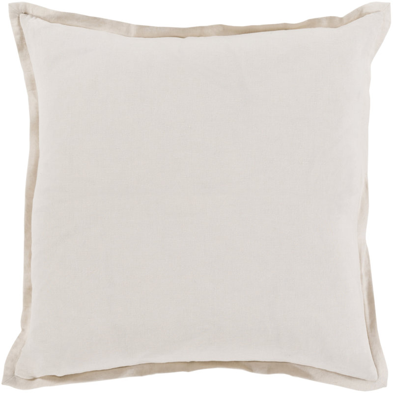 Orianna Throw Pillow, 18" x 18", Ivory, Pillow Cover Only