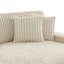 Canapé modulaire en flanelle de lin avec accoudoirs et coussins décoratifs 2 pièces Stephania-109423039